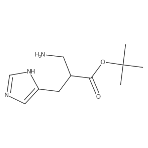 tert-butyl 3-amino-2-[(1H-imidazol-5-yl)methyl]propanoate结构式