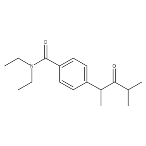 N,N-Diethyl-4-(4-methyl-3-oxopentan-2-yl)benzamide Structure
