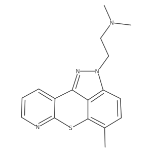 N,N,5-Trimethyl-2H-pyrido[3a(2),2a(2):5,6]thiopyrano[4,3,2-cd]indazole-2-ethanamine Structure