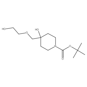 Tert-butyl 4-hydroxy-4-[(2-hydroxyethoxy)methyl]piperidine-1-carboxylate结构式