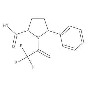 (2S,5R)-5-phenyl-1-(2,2,2-trifluoroacetyl)pyrrolidine-2-carboxylic acid Structure