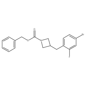 Benzyl 3-[(4-bromo-2-fluorophenyl)methyl]azetidine-1-carboxylate结构式