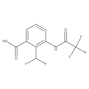 2-(Difluoromethyl)-3-(2,2,2-trifluoroacetamido)benzoic acid结构式