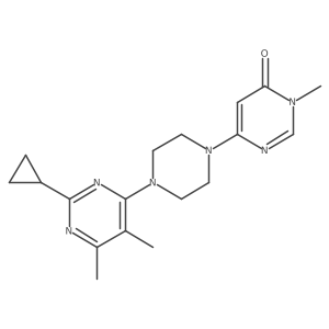 6-[4-(2-Cyclopropyl-5,6-dimethylpyrimidin-4-yl)piperazin-1-yl]-3-methyl-3,4-dihydropyrimidin-4-one Structure