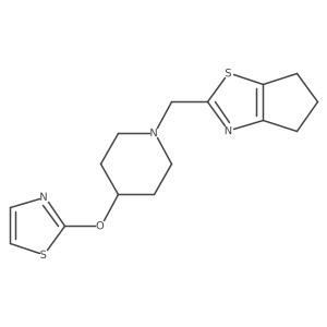 1-({4H,5H,6H-cyclopenta[d][1,3]thiazol-2-yl}methyl)-4-(1,3-thiazol-2-yloxy)piperidine结构式