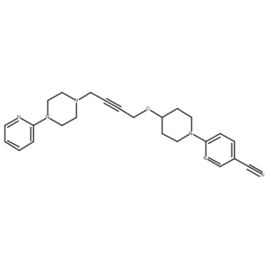 6-[4-({4-[4-(Pyridin-2-yl)piperazin-1-yl]but-2-yn-1-yl}oxy)piperidin-1-yl]pyridine-3-carbonitrile Structure
