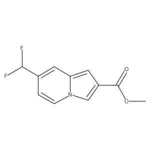 Methyl 7-(difluoromethyl)indolizine-2-carboxylate结构式