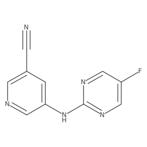 5-[(5-Fluoropyrimidin-2-yl)amino]pyridine-3-carbonitrile结构式