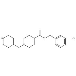 Benzyl 4-(piperidin-4-ylmethyl)piperazine-1-carboxylate hydrochloride结构式