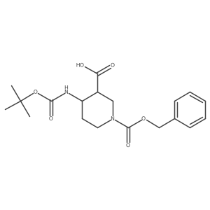 1-[(Benzyloxy)carbonyl]-4-{[(tert-butoxy)carbonyl]amino}piperidine-3-carboxylic acid Structure