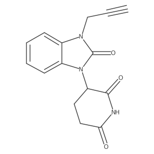 3-[2-Oxo-3-(2-propynyl)-2,3-dihydro-1-benzimidazolyl]piperidine-2,6-dione Structure
