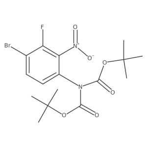 Di-tert-butyl (4-bromo-3-fluoro-2-nitrophenyl)iminodicarbonate结构式