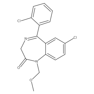 7-chloro-5-(2-chlorophenyl)-1-(methoxymethyl)-3H-1,4-benzodiazepin-2-one结构式