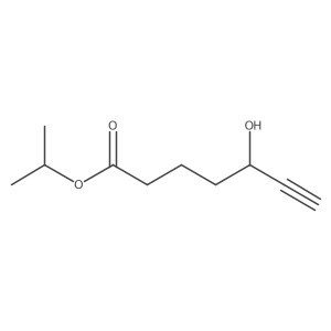 1-Methylethyl (5R)-5-hydroxy-6-heptynoate结构式