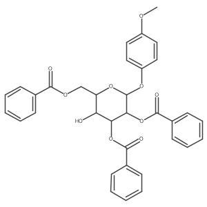 4-Methoxyphenyl 2,3,6-tri-o-benzoyl-beta-d-galactopyranoside结构式