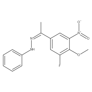 1-(3-Fluoro-4-methoxy-5-nitrophenyl)ethanone 2-phenylhydrazone结构式
