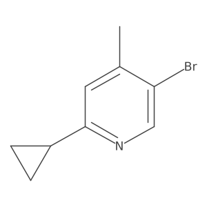 5-Bromo-2-cyclopropyl-4-methylpyridine Structure