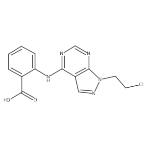 Benzoic acid, 2-[[1-(2-chloroethyl)-1H-pyrazolo[3,4-d]pyrimidin-4-yl]amino]- Structure