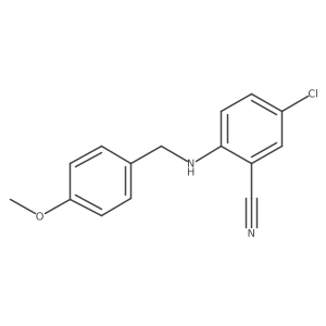 5-Chloro-2-(4-methoxy-benzylamino)-benzonitrile结构式