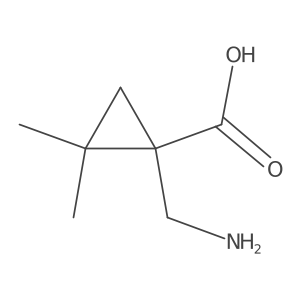 1-Aminomethyl-2,2-dimethyl-cyclopropanecarboxylic acid结构式
