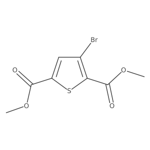 Dimethyl 3-bromothiophene-2,5-dicarboxylate结构式