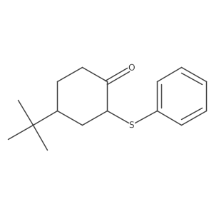 (2S,4S)-4-tert-Butyl-2-(phenylsulfanyl)cyclohexan-1-one结构式