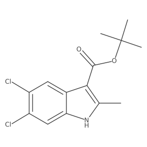 5,6-Dichloro-2-methyl-1h-indole-3-carboxylic acid tert-butyl ester结构式