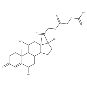 4-oxo-4-[2-oxo-2-[(6R,8S,9S,10R,11S,13S,14S,17R)-6,11,17-trihydroxy-10,13-dimethyl-3-oxo-2,6,7,8,9,11,12,14,15,16-decahydro-1H-cyclopenta[a]phenanthren-17-yl]ethoxy]butanoic acid结构式