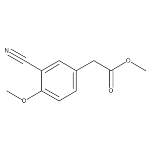 (3-Cyano-4-methoxy-phenyl)-acetic acid methyl ester结构式