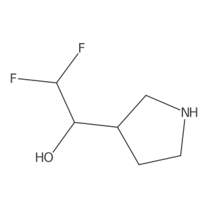 2,2-Difluoro-1-pyrrolidin-3-ylethanol Structure