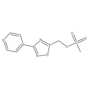 Methanesulfonic acid 3-pyridin-4-yl-[1,2,4]oxadiazol-5-ylmethyl ester Structure