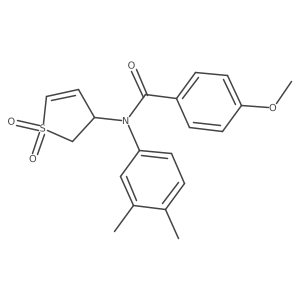 N-(3,4-dimethylphenyl)-N-(1,1-dioxido-2,3-dihydrothiophen-3-yl)-4-methoxybenzamide结构式