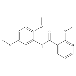 N-(2,5-dimethoxyphenyl)-2-(methylsulfanyl)pyridine-3-carboxamide结构式