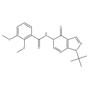 N-{1-tert-butyl-4-oxo-1H,4H,5H-pyrazolo[3,4-d]pyrimidin-5-yl}-2,3-dimethoxybenzamide结构式