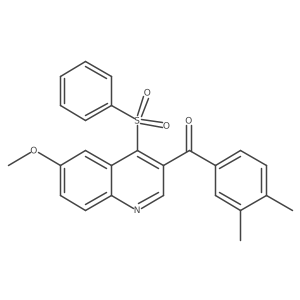 (3,4-Dimethylphenyl)(6-methoxy-4-(phenylsulfonyl)quinolin-3-yl)methanone Structure