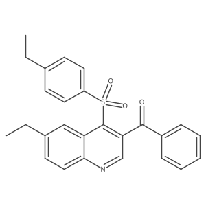 (6-Ethyl-4-((4-ethylphenyl)sulfonyl)quinolin-3-yl)(phenyl)methanone Structure