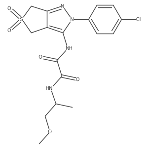 N1-(2-(4-chlorophenyl)-5,5-dioxido-4,6-dihydro-2H-thieno[3,4-c]pyrazol-3-yl)-N2-(1-methoxypropan-2-yl)oxalamide Structure