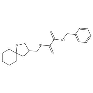 N1-(1,4-dioxaspiro[4.5]decan-2-ylmethyl)-N2-(pyridin-3-ylmethyl)oxalamide结构式