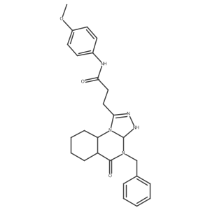 3-(4-benzyl-5-oxo-3,3a,5a,6,7,8,9,9a-octahydro-[1,2,4]triazolo[4,3-a]quinazolin-1-yl)-N-(4-methoxyphenyl)propanamide Structure