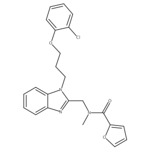 N-({1-[3-(2-chlorophenoxy)propyl]-1H-1,3-benzodiazol-2-yl}methyl)-N-methylfuran-2-carboxamide Structure