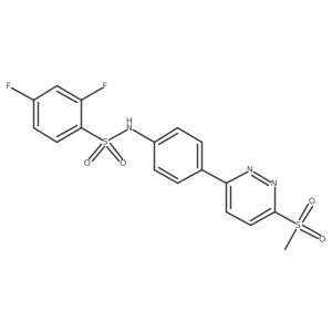 2,4-difluoro-N-(4-(6-(methylsulfonyl)pyridazin-3-yl)phenyl)benzenesulfonamide Structure