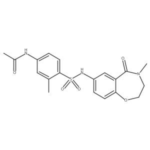 N-(3-methyl-4-(N-(4-methyl-5-oxo-2,3,4,5-tetrahydrobenzo[f][1,4]oxazepin-7-yl)sulfamoyl)phenyl)acetamide结构式