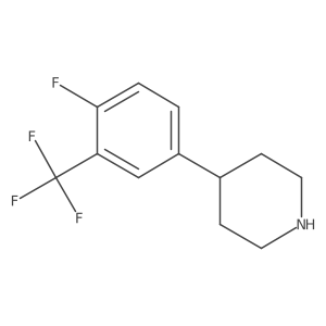 4-[4-Fluoro-3-(trifluoromethyl)phenyl]piperidine Structure