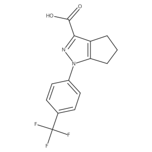 1,4,5,6-Tetrahydro-1-[4-(trifluoromethyl)phenyl]-3-cyclopentapyrazolecarboxylic acid Structure