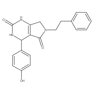 4-(4-hydroxyphenyl)-6-phenethyl-3,4,6,7-tetrahydro-1H-pyrrolo[3,4-d]pyrimidine-2,5-dione Structure