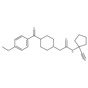 N-(1-cyanocyclopentyl)-2-[4-(4-methoxybenzoyl)piperidin-1-yl]acetamide结构式