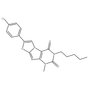 7-(4-chlorophenyl)-1-methyl-3-pentyloxazolo[2,3-f]purine-2,4(1H,3H)-dione Structure