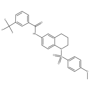 N-[1-(4-methoxybenzenesulfonyl)-1,2,3,4-tetrahydroquinolin-6-yl]-3-(trifluoromethyl)benzamide结构式