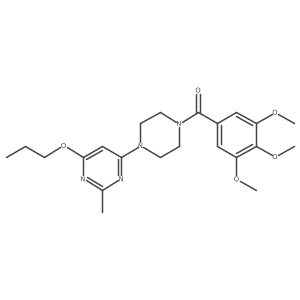 (4-(2-Methyl-6-propoxypyrimidin-4-yl)piperazin-1-yl)(3,4,5-trimethoxyphenyl)methanone Structure