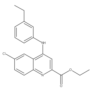 Ethyl 6-chloro-4-[(3-ethylphenyl)amino]quinoline-2-carboxylate结构式